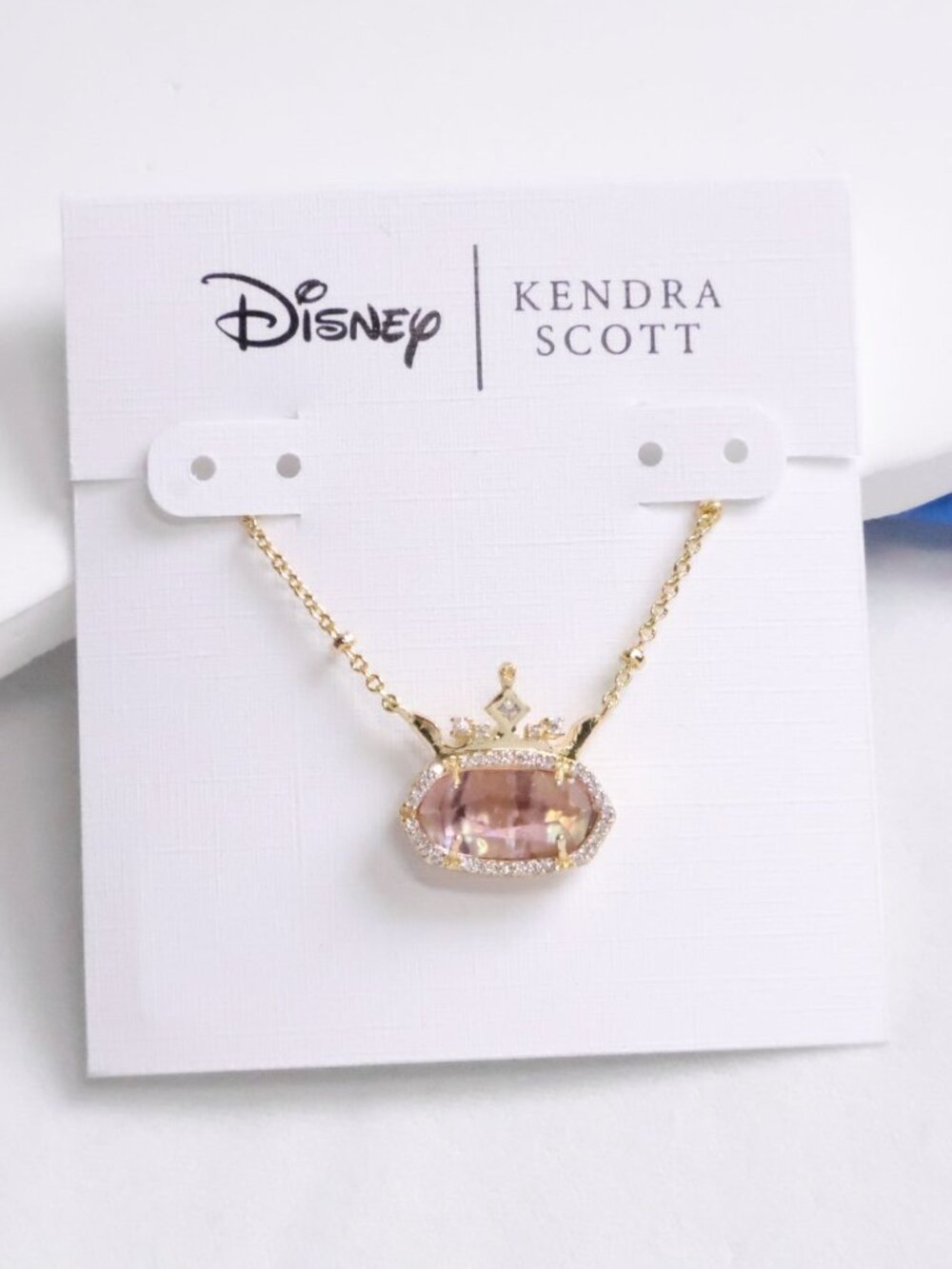 Kendra Scott Disney Elisa Gold Light Pink Abalone 'Positive' Necklace NEW Perfei
